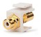 Hyperline Вставка формата Keystone Jack с проходным адаптером RCA (белый), Hex. type, gold plated, ROHS, белая - 2