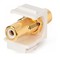 Hyperline Вставка формата Keystone Jack с проходным адаптером RCA (белый), Hex. type, gold plated, ROHS, белая - 1