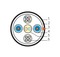 Hyperline Комбинированный многосервисный кабель (2xRG-6+2xUTP Cat 5e+FO 2х62.5) - 4