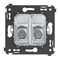 DKC / ДКС Розетка RJ-45 в стену, 5e двойная экранированная, "Белое облако", Avanti - 5