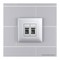 DKC / ДКС Компьютерная розетка RJ-45 в стену, кат.5e двойная, "Закаленная сталь", Avanti - 9