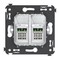 DKC / ДКС Розетка RJ-45 в стену, 5e двойная, "Белое облако", Avanti - 26