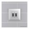 DKC / ДКС Компьютерная розетка двойная RJ-45 в стену, кат.6, "Закаленная сталь", 2 модуля, Avanti - 27