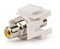 Hyperline Вставка формата Keystone Jack с проходным адаптером RCA (желтый), D type, ROHS, белая - 34
