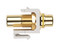 Hyperline Вставка формата Keystone Jack с проходным адаптером RCA (желтый), Hex. type, gold plated, ROHS, белая - 38