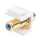 Hyperline Вставка формата Keystone Jack с проходным адаптером RCA (синий), Hex. type, gold plated, ROHS, белая - 19
