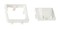 PANDUIT Лицевая панель Mini-Com®: адаптер 45х45мм с одномодульной наклонной панелью со шторкой, французский стандарт (белая) - 11