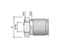 DKC / ДКС Муфта жесткая, гладкая труба - металлорукав, ф20мм-ф15мм, IP66/IP67, никелированная латунь - 11