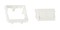 PANDUIT Лицевая панель для 2- мод. Mini-Com®, 45х45мм + Панель наклонная со шторками (белая) Frensh - 12