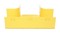 PANDUIT Горизонтальный Т-образный разветвитель FiberRunner, 6" х 4" (150 мм х 100 мм), жёлтый - 12