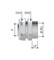 DKC / ДКС Муфта металлорукав-коробка, ф10мм, IP40/IP44/IP66/IP67, М16х1,5 внутренняя резьба, никелированная латунь - 22