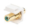 Hyperline Вставка формата Keystone Jack с проходным адаптером RCA (зеленый), Hex. type, gold plated, ROHS, белая - 43
