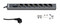 Hyperline Блок розеток для 19" шкафов, горизонтальный, с ф-ями контроля и защиты, 7 розеток Schuko (16A), индикатор питания, ограничитель перенапряжений (смен. блок), кабель питания 2.5 м с вилкой Schuko, 482.6 x 44.4 х 44.4 мм (Дх - 70
