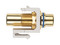 Hyperline Вставка формата Keystone Jack с проходным адаптером RCA (синий), Hex. type, gold plated, ROHS, белая - 56