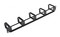 Hyperline Кабельный организатор с металлическими кольцами, 19", 1U - 29