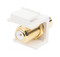 Hyperline Вставка формата Keystone Jack, F-type / RCA синий (IN/OUT), gold plated, ROHS, белая - 57
