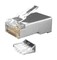 Hyperline Разъем RJ-45(8P8C) под витую пару, категория 6 (50 µ"/ 50 микродюймов), экранированный, универсальный (для одножильного и многожильного кабеля), со вставкой (100 шт) - 90