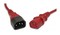 Hyperline Кабель питания монитор-компьютер IEC 320 C13 - IEC 320 C14 (3x0.75), 10A, прямая вилка, 0.5 м, цвет красный - 30
