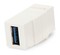 Hyperline Вставка формата Keystone Jack с проходным адаптером USB 3.0 (Type A), ROHS, белая - 117
