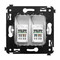 DKC / ДКС Розетка RJ-45 в стену, 5e двойная, "Белое облако", Avanti - 118