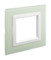 DKC / ДКС Рамка из натурального стекла, светло-зеленая, 2 модуля, Avanti - 30
