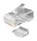 Hyperline Разъем RJ-45(8P8C) под витую пару, категория 6 (50 µ"/ 50 микродюймов), универсальный (для одножильного и многожильного кабеля), со вставкой (100 шт) - 92