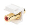 Hyperline Вставка формата Keystone Jack с проходным адаптером RCA (красный), Hex. type, gold plated, ROHS, белая - 61