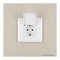 DKC / ДКС Розетка с крышкой в стену, 2P+E, "Белое облако", Avanti - 124