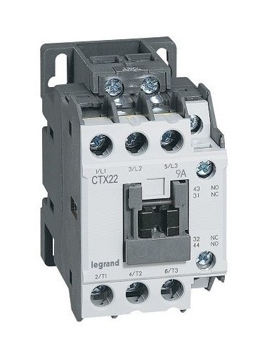 LEGRAND Контактор CTX3 3P 9A 1 Н.О. + 1 Н.З. 230V