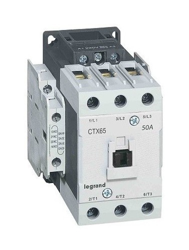 LEGRAND Контактор CTX3, торцевой зажим, 3P 50A 2 Н.О. + 2 Н.З. 24V