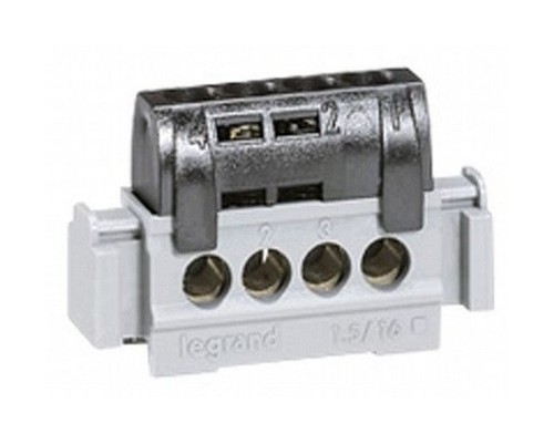 LEGRAND 04850 Клеммник чёрный 4x1.5-16мм2