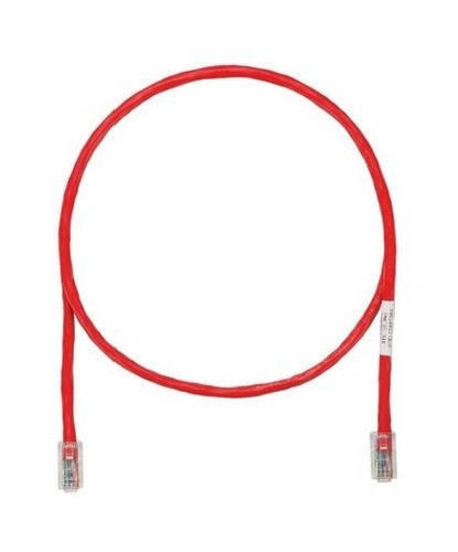 PANDUIT Патч-корд TX5e UTP, Cat.5e, с модульными разъёмами PAN-PLUG™ на обоих концах, 24 AWG, 1м, красный