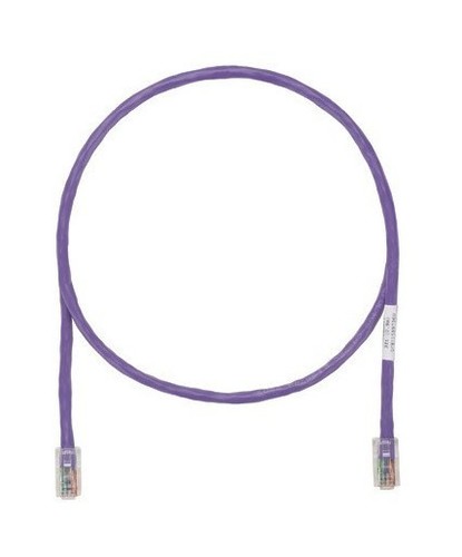 PANDUIT Патч-корд TX5e UTP, Cat.5e, с модульными разъёмами PAN-PLUG™ на обоих концах, 24 AWG, 3 м, фиолетовый