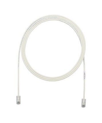 PANDUIT Патч-корд малого диаметра (3,8мм) с модульными разъёмами RJ-45 Pan-Plug™ на обоих концах, 28 AWG, UTP, Cat.5e, LSZH, 5 м, белый