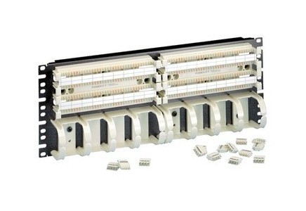 PANDUIT 19" 144-парный кросс высокой плотности (36 портов) GP6, 4U, с органайзерами, в комплекте 4-парные блоки