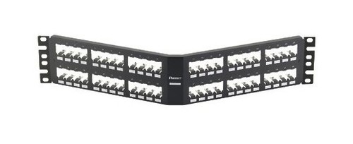 PANDUIT Модульная угловая цельнометаллическая патч-панель Mini-Com® 19", 48 портов, 2U