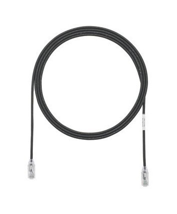 PANDUIT Патч-корд малого диаметра (3,8мм) с модульными разъёмами RJ-45 TX6™ на обоих концах, 28 AWG, UTP, Cat.6, LSZH, 0.5 м, черный