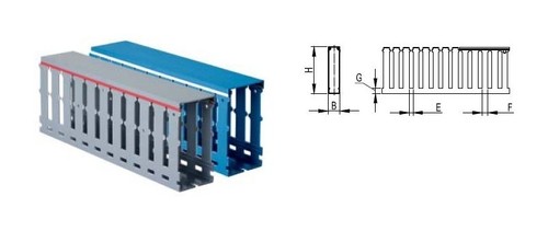 DKC / ДКС RL75 15x40 Короб перфорированный в комплекте с крышкой, серый (цена за 1 метр)