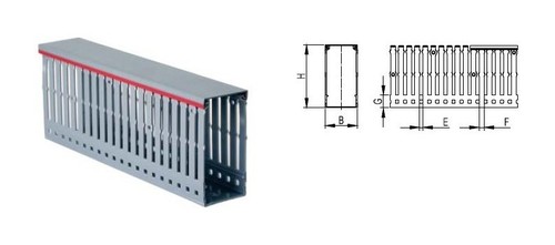 DKC / ДКС RL6 40x40 Короб перфорированный в комплекте с крышкой, серый (цена за 1 метр)