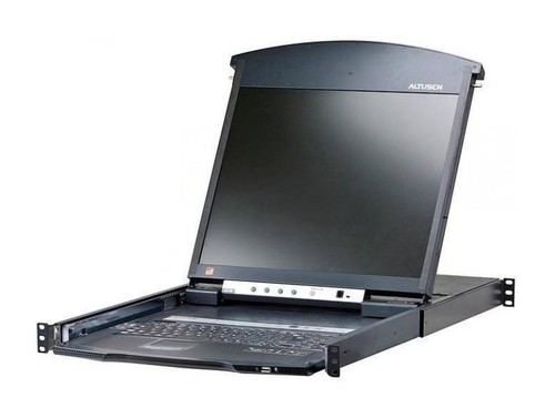 ATEN Переключатель, электрон., KVM, 1 local user PS2/USB/VGA консоль LCD 19"+32 IP user =>16 cpu (PS2/USB/Sun+VGA)/RS232, без модулей, 1600x1200 60Hz (40м), 1U 19", исп.спец.модули и UTP, OSD, каскад 256