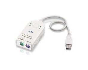 ATEN Aдаптер, USB<=>2xPS2, A-тип>2xMINI-DIN6, Male>2xFemale, USB 1,0/1,1, (на шнуре 30см;Windows98/98SE/2000/XP/Linux/MAC OS 8,6 или выше/SUN Solaris 8)