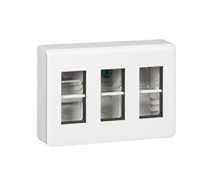 LEGRAND 78886 Коробка, суппорты, рамки, разделительные перегородки для накладного монтажа, 2х4М, белые, Mosaic
