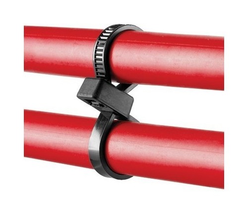 PANDUIT Кабельная стяжка Pan-Ty® с двойной петлей, неразъемная стандартная, 4.8х193 мм (ШхД), погодоустойчивый нейлон 6.6, цвет черный (100 шт.)