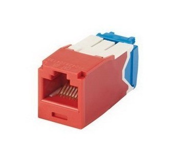 PANDUIT Модуль Mini-Com® RJ45 TX6A™ 10Gig™, UTP T568A/B (красный)