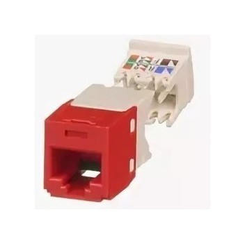 PANDUIT Модуль Mini-Com® RJ45 TX6 PLUS, UTP Т568A/B Enhanced (красный)