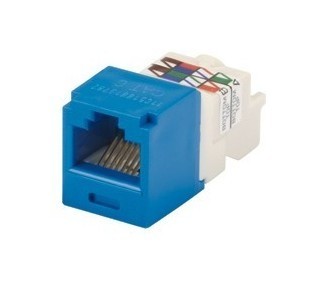PANDUIT Универсальный модуль Mini-Com®, медный, неэкранированный (UTP), категория 6, RJ45, 8-позиционный, 8-проводной (8P8C), T568A/B, тип TP, синий