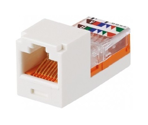 PANDUIT Модуль Mini-Com® медный, неэкранированный (UTP), категория 5е, RJ45, 8-позиционный, 8-проводной (8P8C), T568A, тип Leadframe ,белый