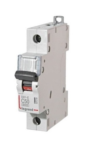 LEGRAND Автоматический выключатель, серия DX3-E, С50A, 6kA, 1-полюсный