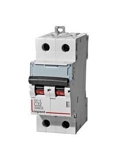 LEGRAND Автоматический выключатель, серия DX3-E, С32A, 6kA, 2-полюсный