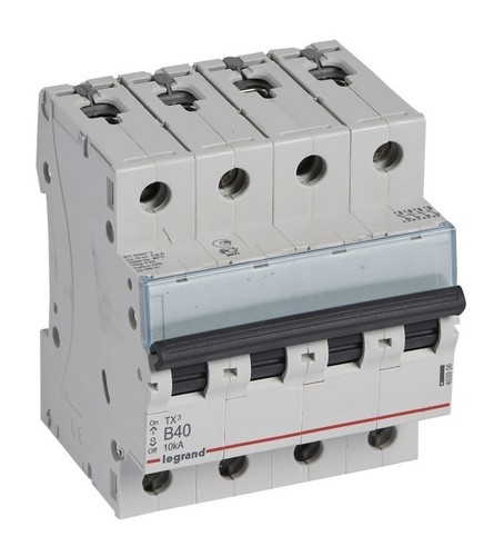 LEGRAND Автоматический выключатель, серия TX3, B40A, 10кА, 4-полюсный
